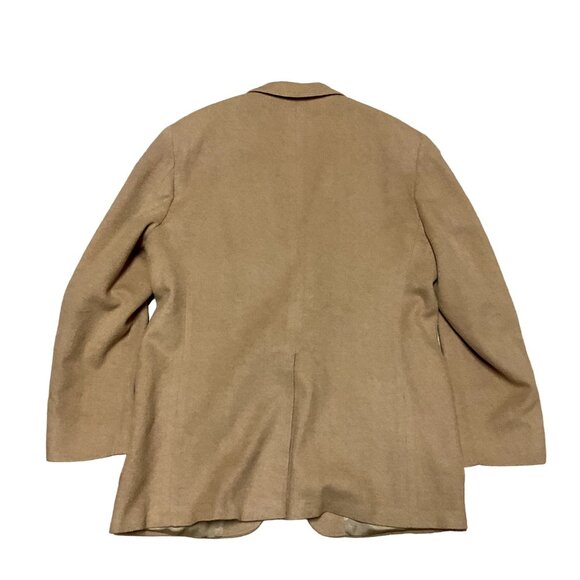 TAN CAMEL HAIR SPORT COAT SZ 43R TAN 100% 2 BUTTON LINED STRUCTURED USA MENS - Picture 8 of 8